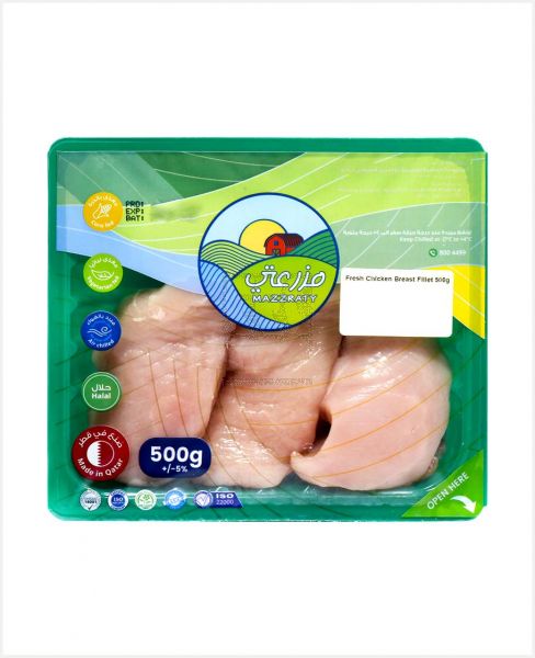 MAZZRATY FRESH CHICKEN BREAST FILLET 500GM