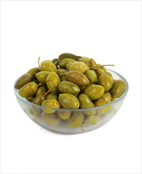 SYRIAN GREEN OLIVES SALKINI