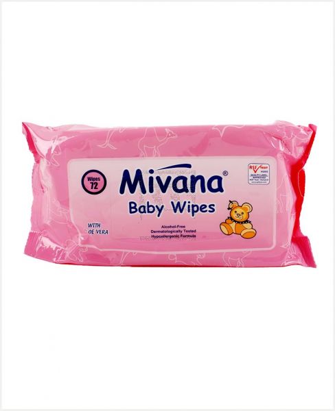 MIVANA BABY WIPES 72PCS