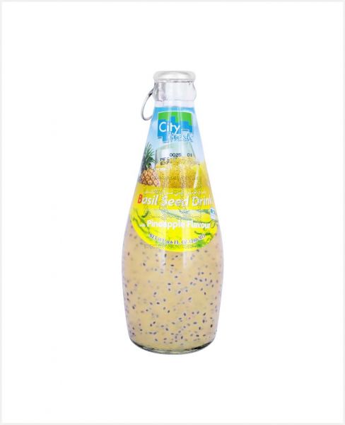 CITY FRESH BASIL SEED DRINK W/ PINEAPPLE FLAVOUR 290ML