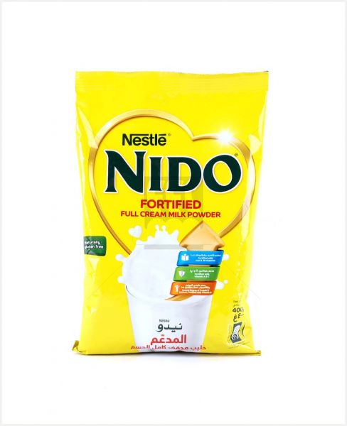 NESTLE NIDO FORTIFIED FULL CREAM MILK POWDER POUCH 400GM