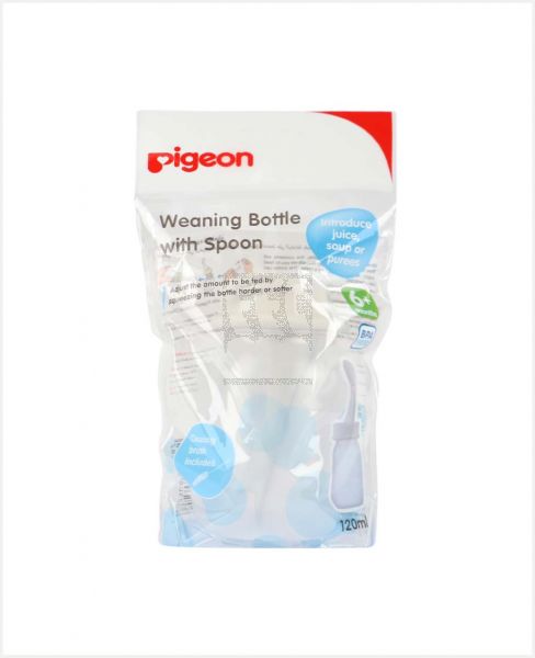 PIGEON WEANING BOTTLE WITH SPOON 120ML #D328