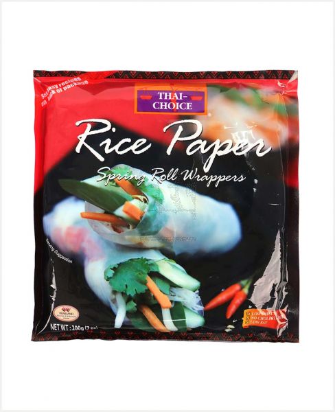 THAI CHOICE RICE PAPER SPRING ROLL WRAPPERS 200GM