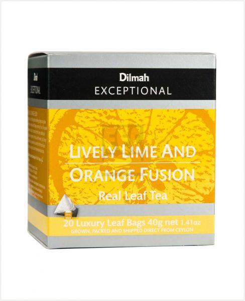 DILMAH EXCEPTIONAL LIVELY LIME ORANGE FUSION TEA 40GM 20X2GM