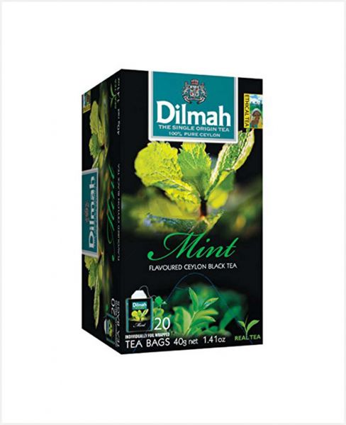 DILMAH MINT CEYLON BLACK TEA ( 2GMX20BAGS ) 40GM