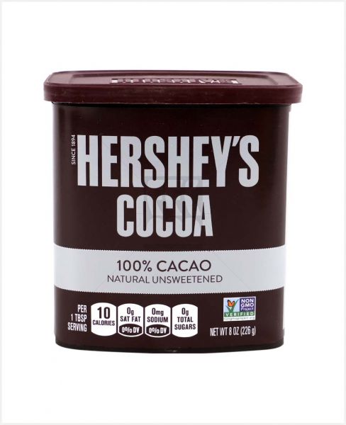 HERSHEY'S COCOA 100% CACAO NATURAL UNSWEETENED 226GM