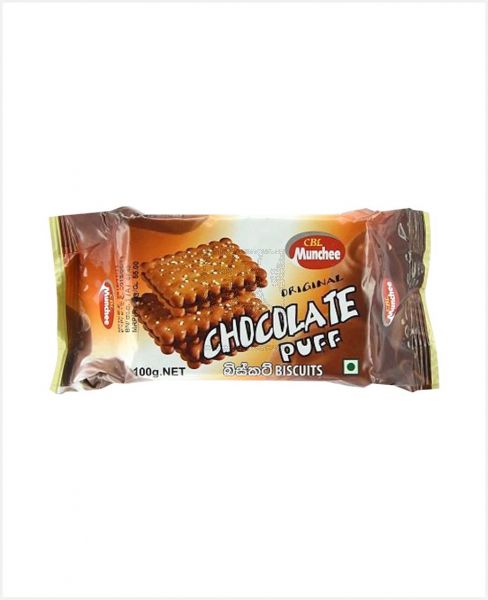 MUNCHEE ORIGINAL CHOCOLATE PUFF BISCUITS 100GM