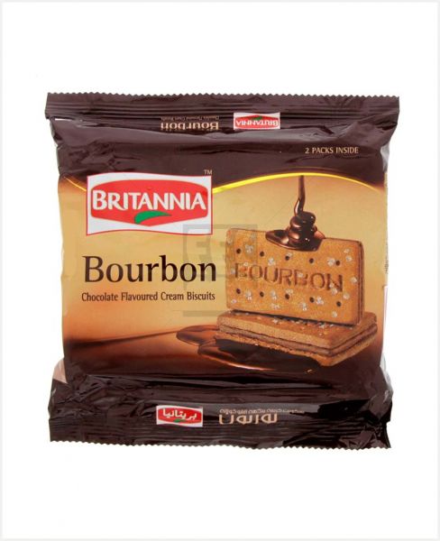 BRITANNIA BOURBON CHOCOLATE CREAM BISCUITS 200GM