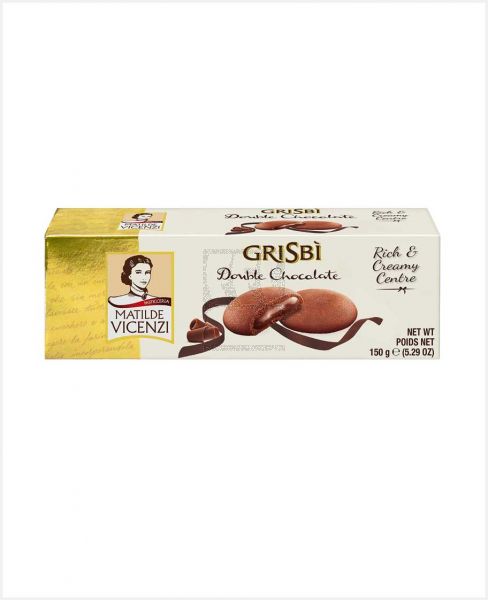 VICENZI GRISBI CLASSIC CHOCOLATE CREAM BISCUITS 150GM