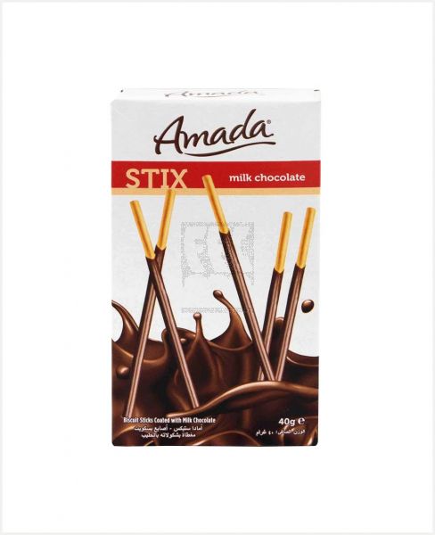 SOLEN AMADA STIX BISCUIT STICKS W/ MILK CHOCOLATE 40GM