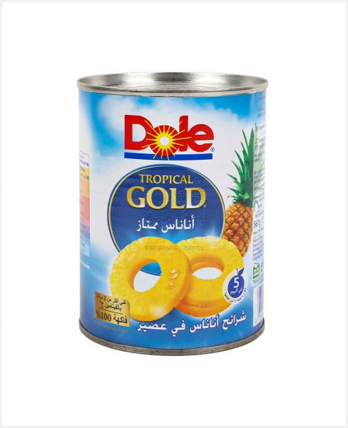 DOLE TROPICAL GOLD PINEAPPLE SLICES IN JUICE 567GM