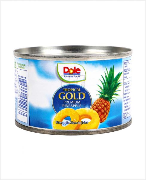 DOLE TROPICAL GOLD PINEAPPLE SLICES IN JUICE 227GM