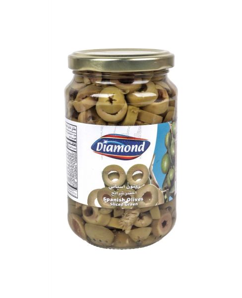DIAMOND SPANISH GREEN OLIVE SLICES IN BRINE 170GM