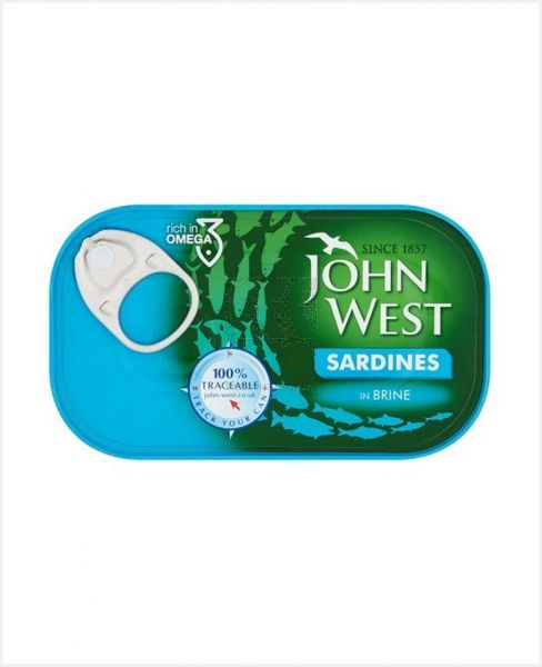 JOHN WEST SARDINES IN BRINE 120GM