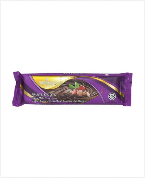 VOCHELLE FRUIT&NUT DAIRY MILK CHOCOLATE 40GM