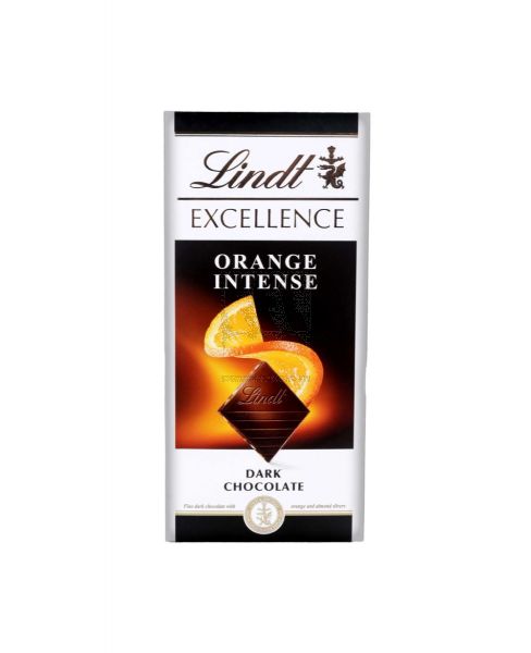 LINDT EXCELLENCE INTENSE ORANGE DARK CHOCOLATE 100GM IS225