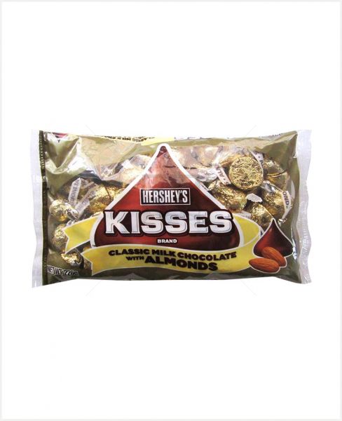 HERSHEY'S KISSES MILK CHOCOLATE WITH ALMONDS 226GM
