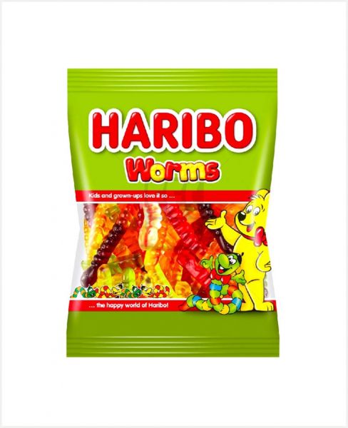HARIBO WORMS SOLUCAN GUMMY CANDY 160GM