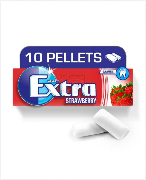 WRIGLEY'S EXTRA STRAWBERRY S/F CHEWING GUM PELLET 10S