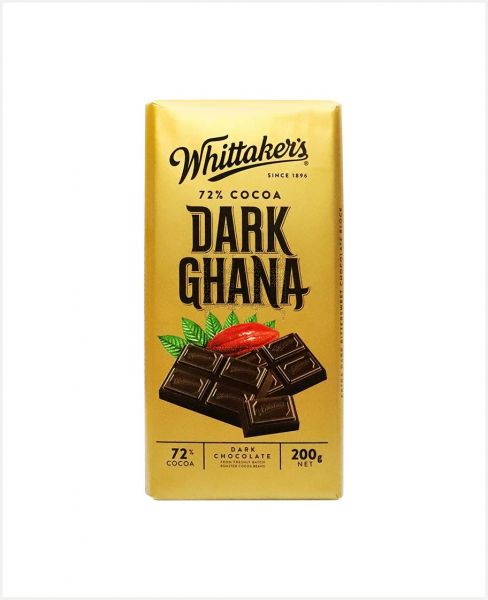 WHITTAKER'S DARK GHANA CHOCOLATE BLOCK 200GM