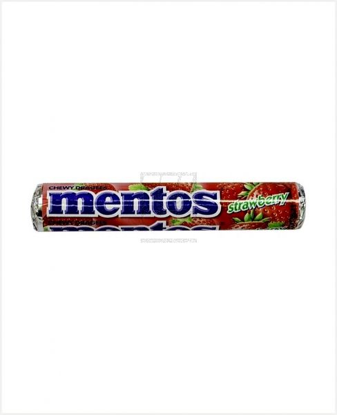 MENTOS STRAWBERRY CHEWY DRAGEES 29GM