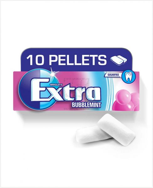 WRIGLEY'S EXTRA BUBBLE MINT S/F CHEWING GUM PELLET 10S