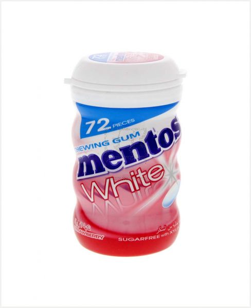 MENTOS WHITE CHEWING GUM STRAWBERRY 72'S 103GM