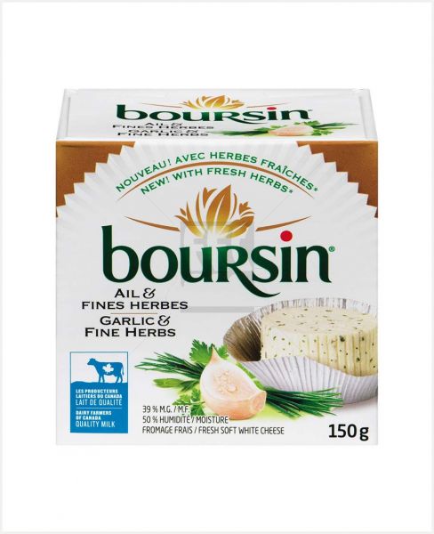 BOURSIN GARLIC AND HERBS CHEESE 150GM