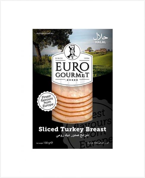 EURO GOURMET SLICED TURKEY BREAST 130GM