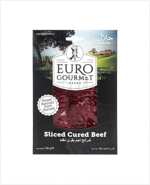 EURO GOURMET SLICED CURED BEEF 130GM