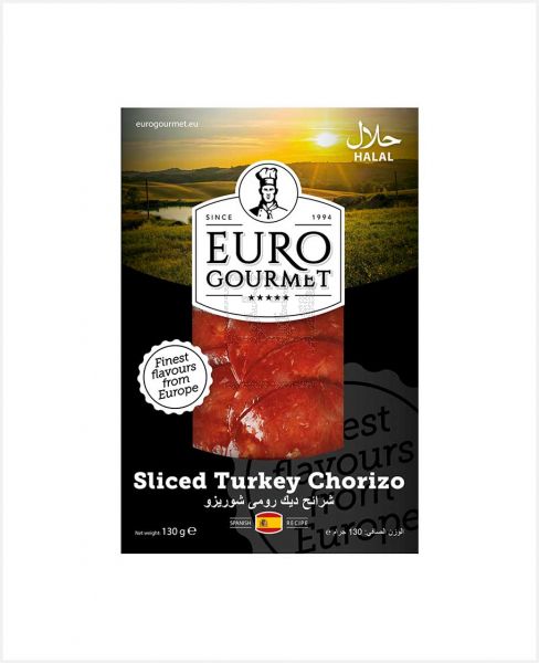 EURO GOURMET SLICED TURKEY CHORIZO 130GM