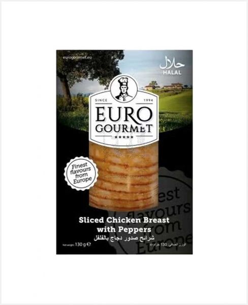 EURO GOURMET SLICED CHICKEN BREAST WITH PEPPERS 130GM