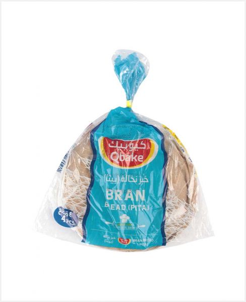 QBAKE BRAN BREAD (PITA) 4PCS 220GM