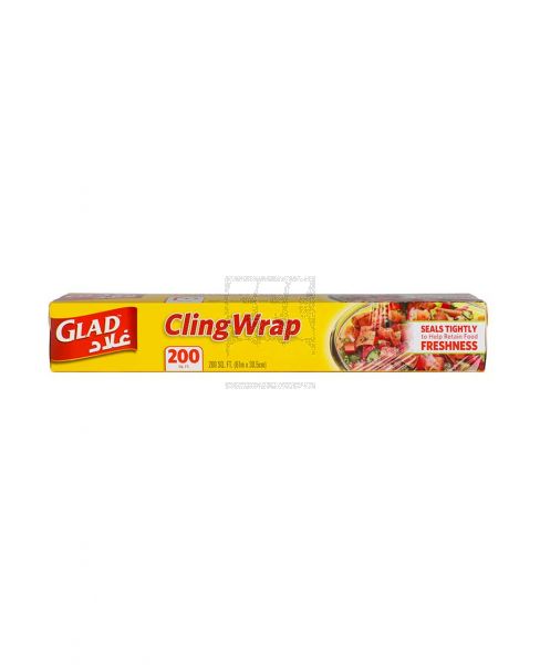 GLAD CLING WRAP SEALS TIGHTLY 200 SQ.FT.