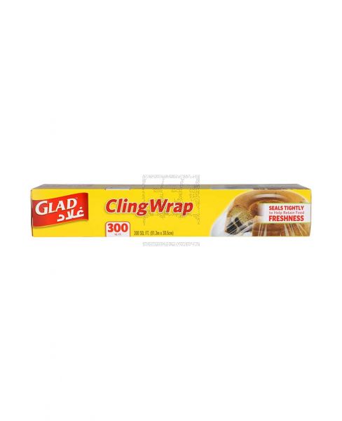 GLAD CLING WRAP SEALS TIGHTLY 300 SQ.FT.