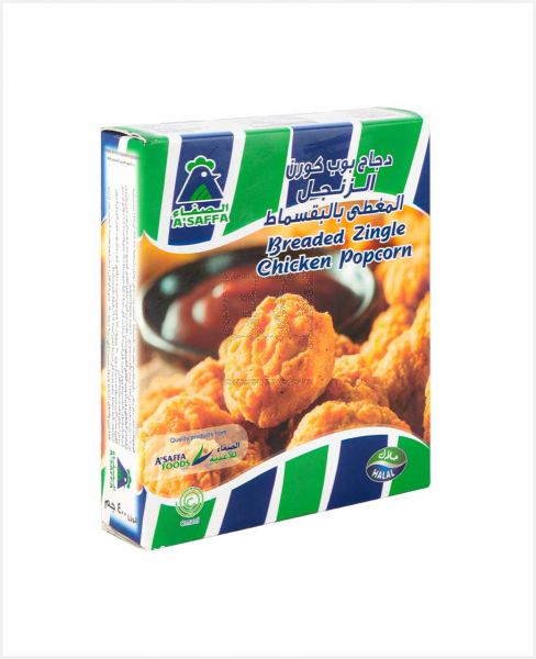 A'SAFFA BREADED ZINGLE CHICKEN POPCORN 400GM