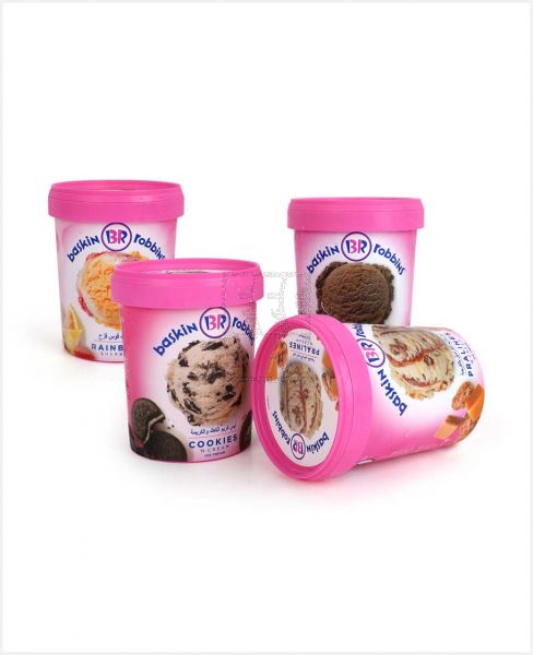 BASKIN ROBBINS ICE CREAM ASSORTED 500ML @S/PRICE