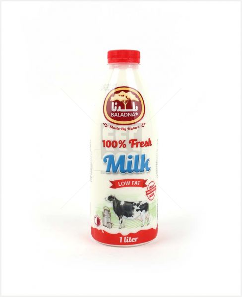 Baladna Fresh Milk Low Fat Cow Milk 1ltr
