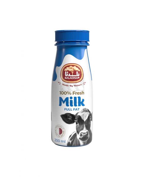 BALADNA FULL FAT WHOLE COW MILK 200ML