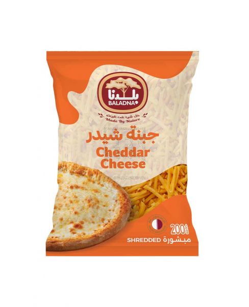 BALADNA SHREDDED CHEDDAR CHEESE 200GM