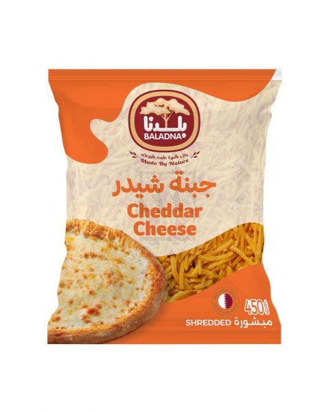 BALADNA SHREDDED CHEDDAR CHEESE 450GM