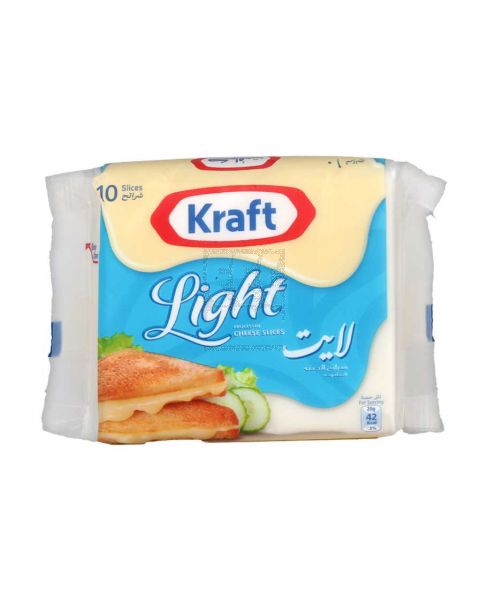 KRAFT LIGHT CHEESE 10 SLICES 200GM