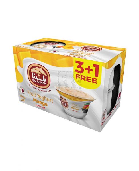 BALADNA STIRRED YOGHURT MANGO 150GM (3+1)