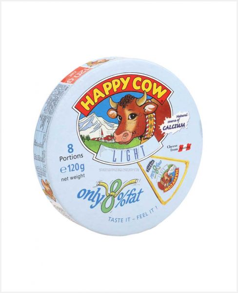 HAPPY COW LIGHT TRIANGLE CHEESE 8 PORTIONS 120GM