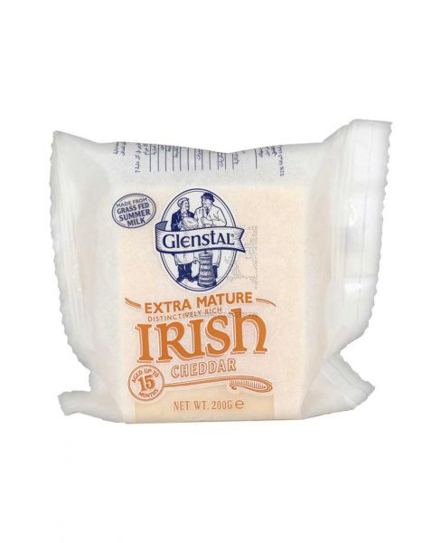 GLENSTAL EXTRA MATURE IRISH CHEDDAR 200GM