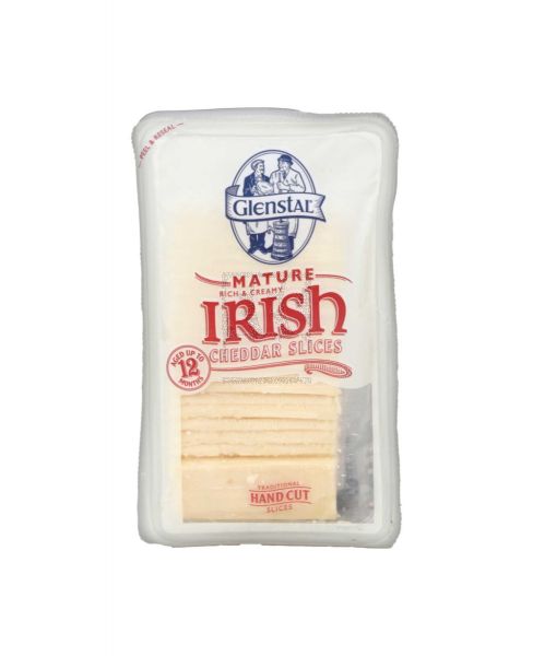 GLENSTAL MATURE IRISH CHEDDAR SLICES 180GM
