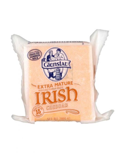 GLENSTAL EXTRA MATURE COLORED CHEDDAR CHEESE 200GM
