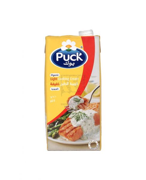PUCK ORGANIC LIGHT COOKING CREAM 1LTR