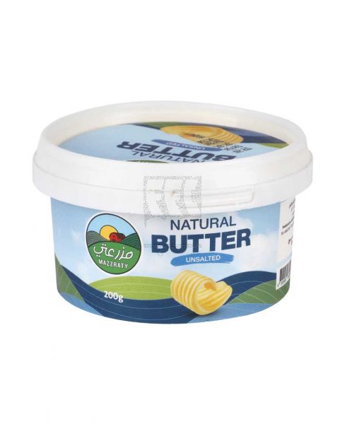 MAZZRATY UNSALTED NATURAL BUTTER 200GM