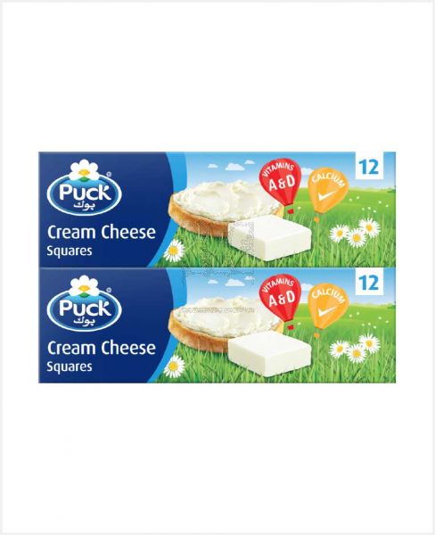 PUCK CREAM CHEESE SQUARES 12PCS 216GM TWIN PACK @SPL OFFER